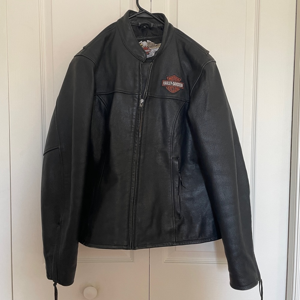 Vintage Harley Davidson An American Legend Womens 100% Genuine Leather Jacket